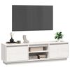 vidaXL Mobile Porta TV Bianco 140x35x40 cm in Legno Massello di Pino
