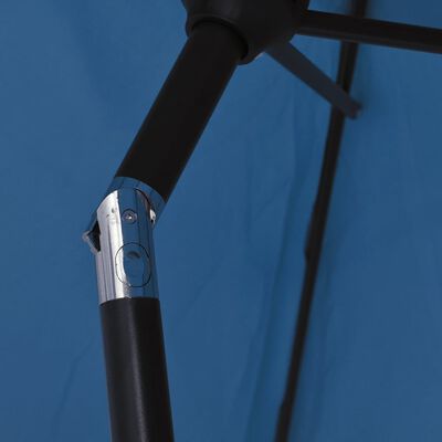 vidaXL Ombrellone da Esterni con Palo in Metallo 300x200cm Azzurro