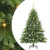 vidaXL Albero di Natale artificiale con 150 LED Verde 120 cm PE e PVC