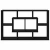 vidaXL Scaffale da parete Rovere Nero 85 x 16 x 52,5 cm