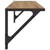 vidaXL Scaffali da parete 2 pcs Rovere artigianale 80 x 25 x 25,5 cm