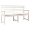 vidaXL Panca da Giardino Bianca 159,5x48x91,5cm Legno Massello di Pino
