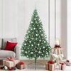 vidaXL Albero di Natale artificiale con luci integrate Verde 210 cm