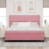 vidaXL Letto a molle con materasso Rosa 180 x 200 cm Velluto