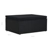 vidaXL Set Divani da Giardino 5 pz con Cuscini in Polyrattan Nero