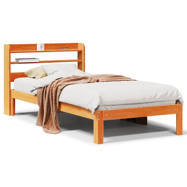 vidaXL Letto senza Materasso Marrone Cera 90x200 cm Legno di Pino