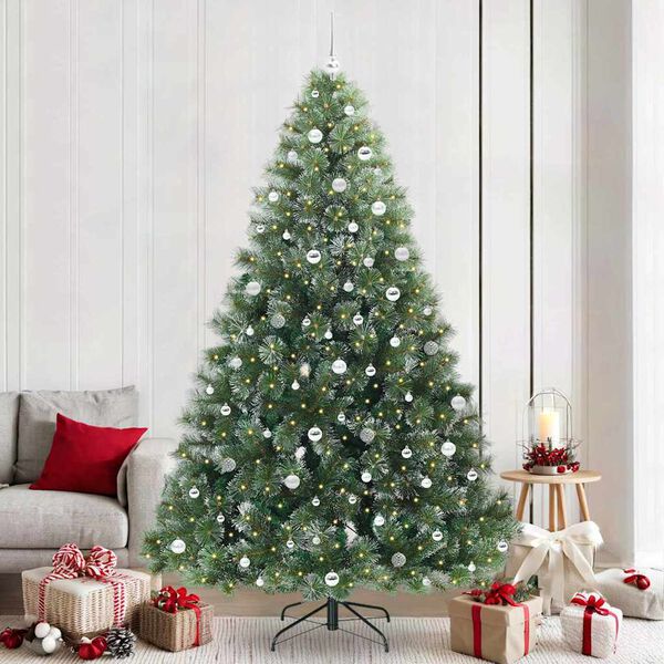 vidaXL Albero di Natale artificiale con 300 LED Verde 240 cm PE e PVC