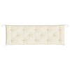 vidaXL Cuscini Panca Giardino 2pz Bianco Crema 150x50x7 Tessuto Oxford