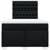 vidaXL Giroletto a Molle con Materasso Nero 120x190 cm in Tessuto