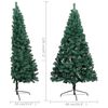 vidaXL Albero di Natale Preilluminato con Supporto Verde 120 cm PVC