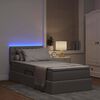 vidaXL Letto con contenitore e LED con led Talpa 100 x 200 cm Tessuto