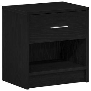 vidaXL Comodino con Cassetto Nero 39x28x41 cm