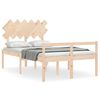 vidaXL Letto per Anziani con Testiera Double in Legno Massello