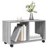 vidaXL Mobiletto con Ruote Grigio Sonoma 72x33x42,5 cm in Truciolato