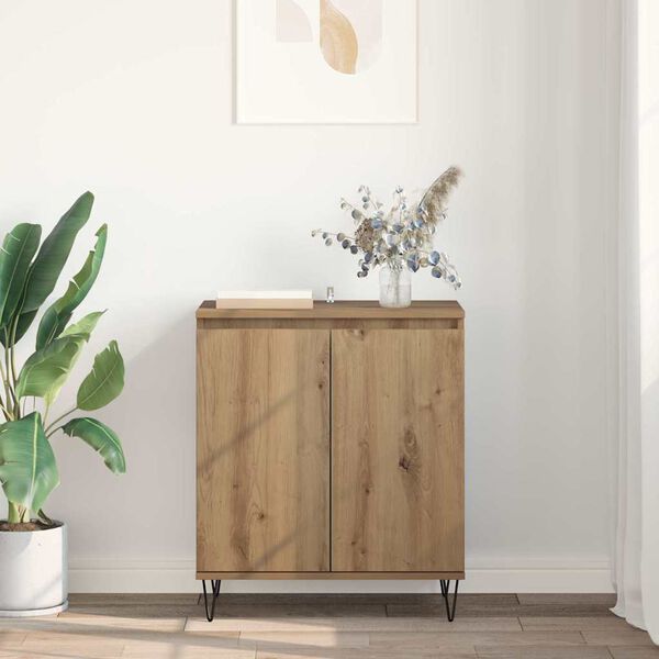 vidaXL Credenza Rovere artigianale 60 x 35 x 70 cm Legno multistrato