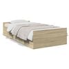 vidaXL Giroletto Cassetti Rovere Sonoma 90x190 cm Legno Multistrato