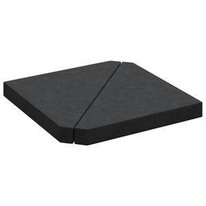 vidaXL Piastre per Parasole 2 pz in Granito Triangolare 14 kg Nero