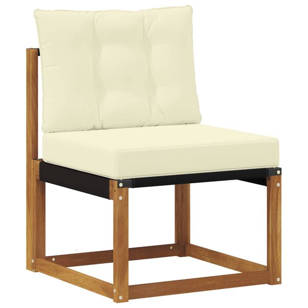 vidaXL Set di divani da esterno con cuscino 9 pcs Naturale e Crema