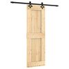 vidaXL Porta scorrevole 70 x 210 cm Naturale e Nero