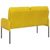 vidaXL Divani con cuscino 110cm Giallo Legno compensato