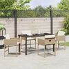 vidaXL Set da Pranzo per Giardino 5 pcs Beige polyrattan