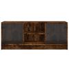 vidaXL Mobile Porta TV con Ante in Vetro Rovere Fumo 102x37x42 cm