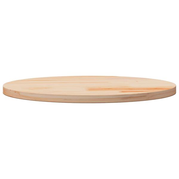 vidaXL Piano Tavolo &Oslash;70x2,5 cm in Legno Massello di Pino