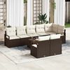 vidaXL Set di divani 9 pcs Marrone polyrattan