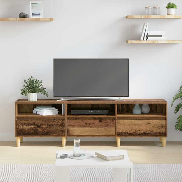 vidaXL Mobile TV Legno vecchio 150 x 30 x 45 cm Legno multistrato