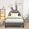 vidaXL Struttura letto bambini con testata Grigio chiaro 90 x 190 cm