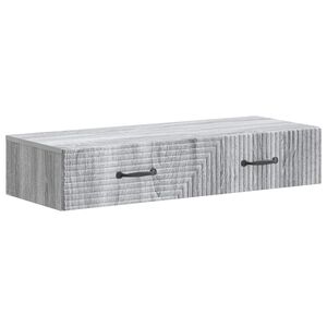 vidaXL Tavolino da Parete Laterale 87,5 x 34,5 x 17 cm Grigio Sonoma