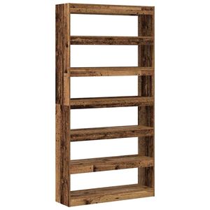 vidaXL Armadio per Libri 6 livelli 100 x 30 x 198 cm Legno di Rifiuto
