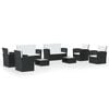 vidaXL Set Divani da Giardino 8 pz con Cuscini in Polyrattan Nero