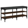vidaXL Panca Porta Scarpe Rovere Marrone 102x32x47cm Legno Multistrato