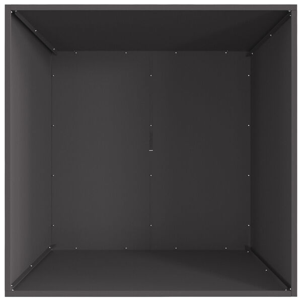 vidaXL Focolare Nero 80 x 80 x 40 cm Acciaio