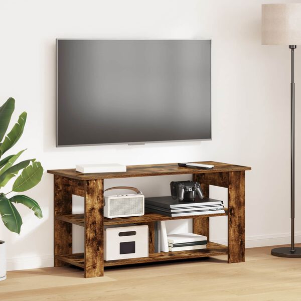 vidaXL Supporto TV Rovere fum&eacute; 100 x 40 x 50 cm