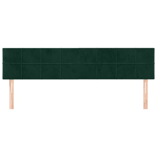 vidaXL Testiera Verde Scuro 160x5x78/88 cm in Velluto