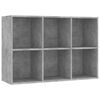 vidaXL Libreria/Credenza Grigio Cemento 66x30x98 cm Legno Multistrato