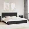 vidaXL Letto con Contenitore Nero 200 x 200 cm Legno multistrato