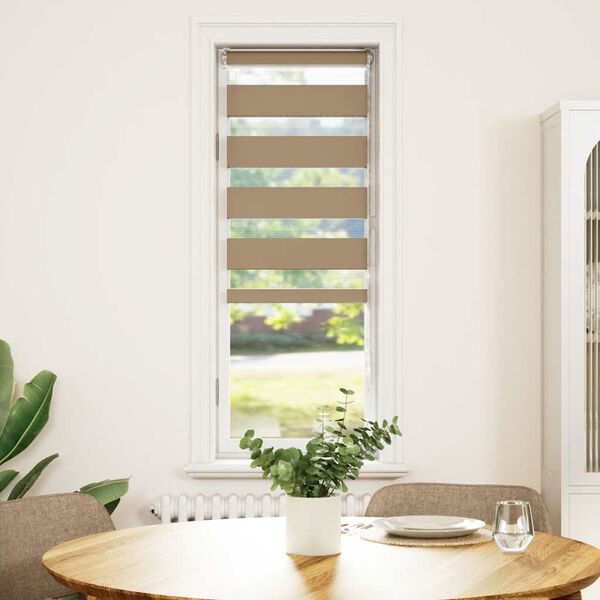 vidaXL Tenda a Rullo Zebra Larghezza Tessuto 45,9 cm Poliestere