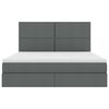 vidaXL Letto con contenitore e materasso Grigio scuro 180 x 200 cm