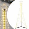 vidaXL Albero di Natale a LED 363 LED Bianco Caldo 182 cm