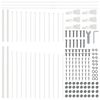 vidaXL Recinzione per Giardino 4 pcs Bianco 170 x 215 cm