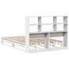 vidaXL Letto Libreria senza Materasso Bianco 140x190 cm Legno Massello