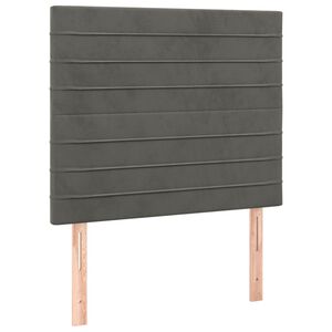 vidaXL Testiera Grigio Scuro 80x5x118/128 cm Velluto