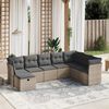 vidaXL Set Divano da Giardino 8 pz con Cuscini Grigio in Polyrattan