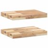 vidaXL Mensole da Parete 2 pz 60x30x4 cm Legno Acacia Non Trattato
