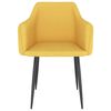 vidaXL Sedie da Pranzo 2 pz Gialle in Tessuto