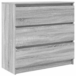 vidaXL Credenza Grigio Sonoma 80x35x76 cm in Legno Multistrato
