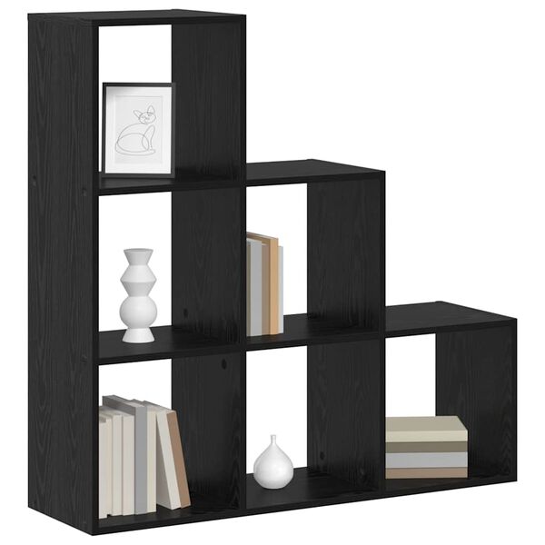 vidaXL Libreria divisoria Rovere Nero 99 x 29 x 99 cm